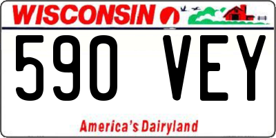 WI license plate 590VEY