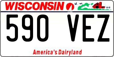WI license plate 590VEZ