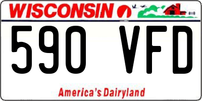 WI license plate 590VFD