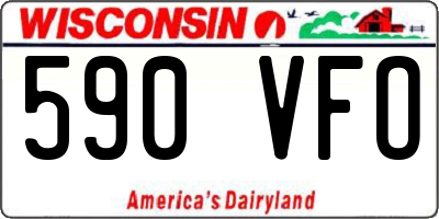 WI license plate 590VFO