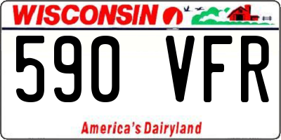 WI license plate 590VFR