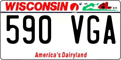 WI license plate 590VGA