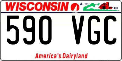 WI license plate 590VGC
