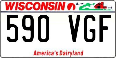 WI license plate 590VGF