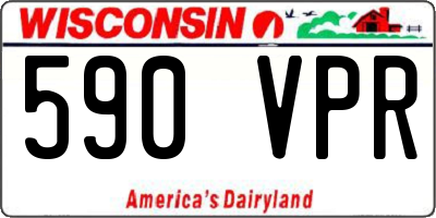 WI license plate 590VPR