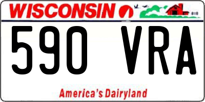 WI license plate 590VRA