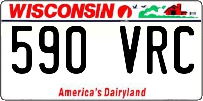 WI license plate 590VRC