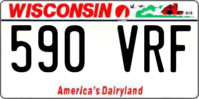 WI license plate 590VRF