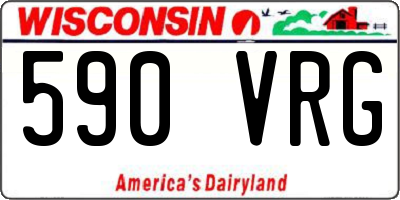 WI license plate 590VRG