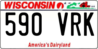 WI license plate 590VRK