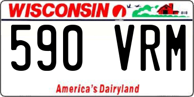 WI license plate 590VRM