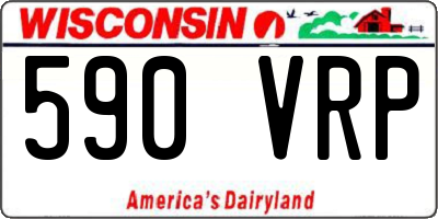 WI license plate 590VRP