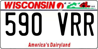 WI license plate 590VRR