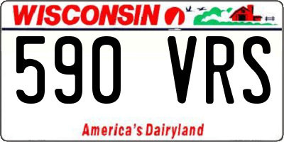 WI license plate 590VRS