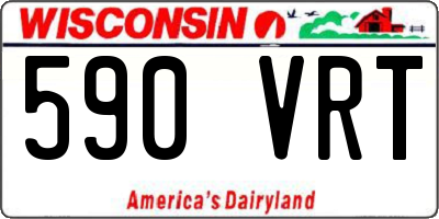 WI license plate 590VRT