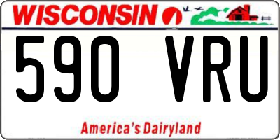 WI license plate 590VRU