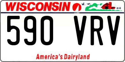 WI license plate 590VRV