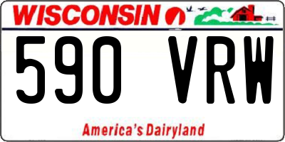 WI license plate 590VRW