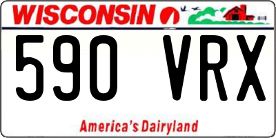 WI license plate 590VRX
