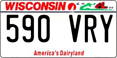 WI license plate 590VRY