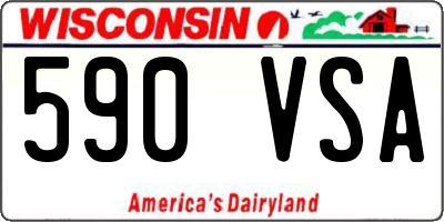 WI license plate 590VSA