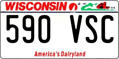 WI license plate 590VSC