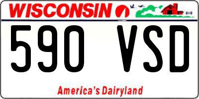 WI license plate 590VSD