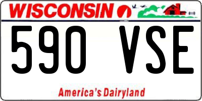 WI license plate 590VSE