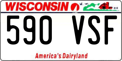 WI license plate 590VSF