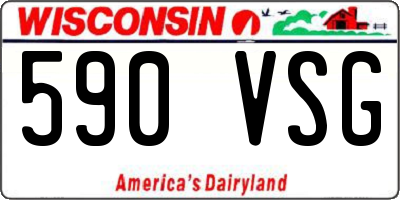 WI license plate 590VSG