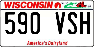 WI license plate 590VSH