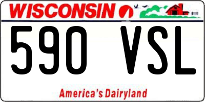 WI license plate 590VSL