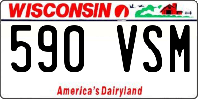 WI license plate 590VSM
