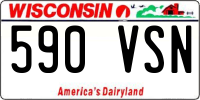 WI license plate 590VSN