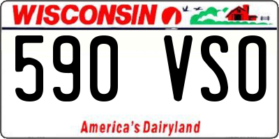 WI license plate 590VSO