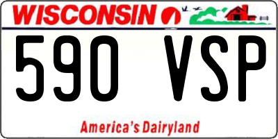 WI license plate 590VSP