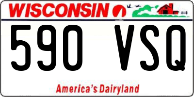 WI license plate 590VSQ