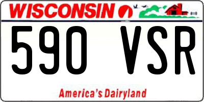 WI license plate 590VSR