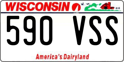 WI license plate 590VSS