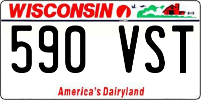 WI license plate 590VST