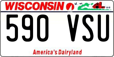 WI license plate 590VSU