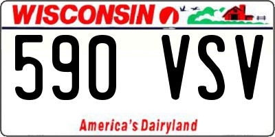 WI license plate 590VSV