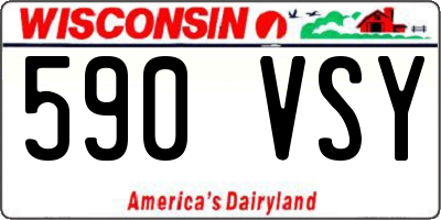 WI license plate 590VSY