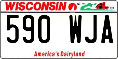 WI license plate 590WJA