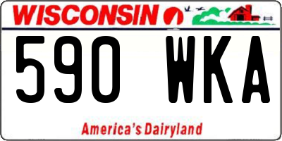 WI license plate 590WKA
