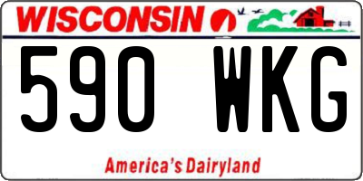 WI license plate 590WKG