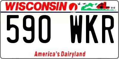 WI license plate 590WKR