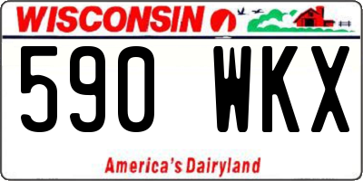 WI license plate 590WKX