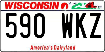 WI license plate 590WKZ