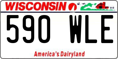 WI license plate 590WLE